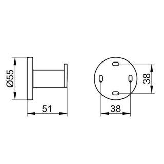 Крючок для полотенца Keuco Plan 11497170400 хром
